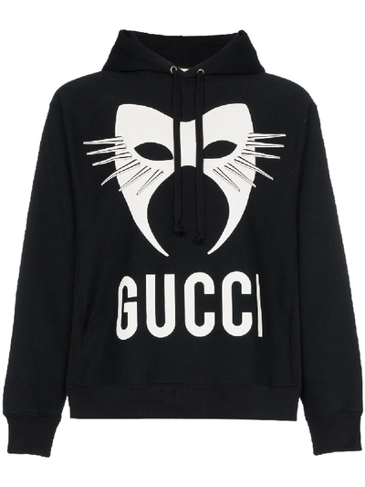 Shop Gucci Black Cotton Sweatshirt