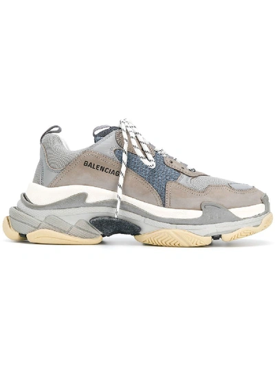 Shop Balenciaga Grey Sneakers