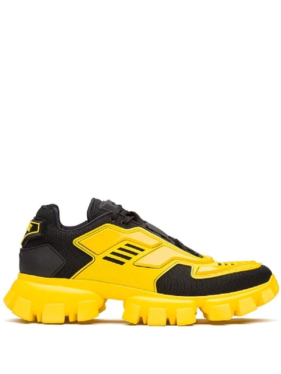 Shop Prada Yellow Rubber Sneakers