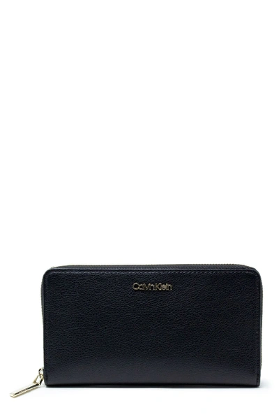 Shop Calvin Klein Black Polyurethane Wallet