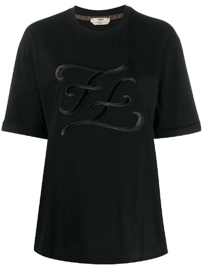 Shop Fendi Black T-shirt