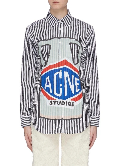 Shop Acne Studios Vase Print Stripe Shirt