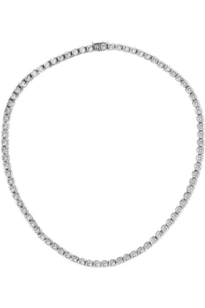 Shop Kenneth Jay Lane Silver-tone Cubic Zirconia Necklace
