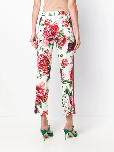 Shop Dolce & Gabbana Cady Trousers In White