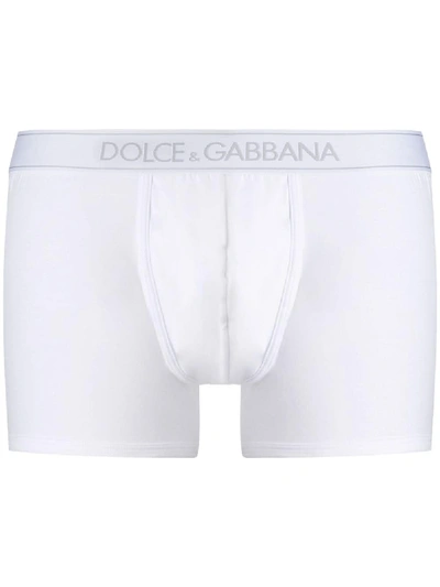 Shop Dolce & Gabbana Boxer Regular In White