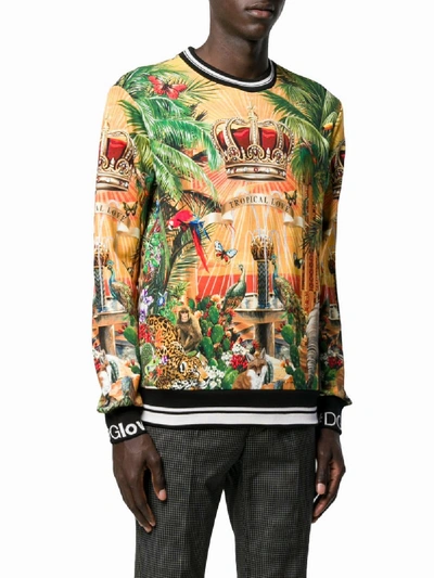 Shop Dolce & Gabbana Giardino Sweatshirt In Multicolor