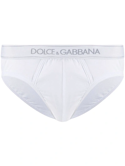 Shop Dolce & Gabbana Cotton Slip In White