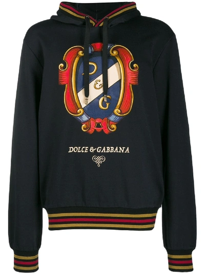 Shop Dolce & Gabbana D&g Hoodie In Black