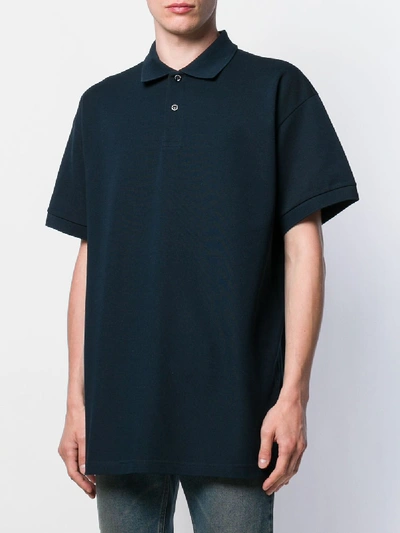 Shop Balenciaga Cotton Polo In Blue