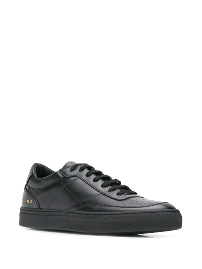 Shop Common Projects Leather Sneakers In Black