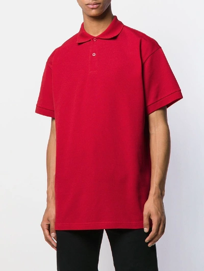 Shop Balenciaga Cotton Polo In Red