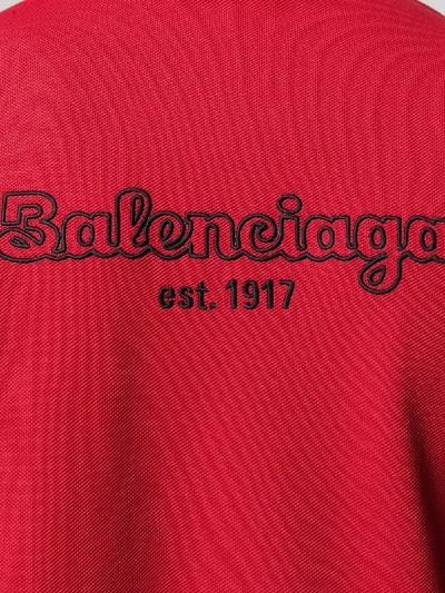 Shop Balenciaga Cotton Polo In Red