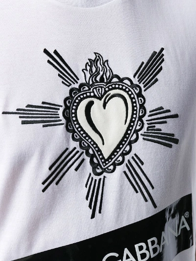 Shop Dolce & Gabbana T-shirt Whit Heart In White