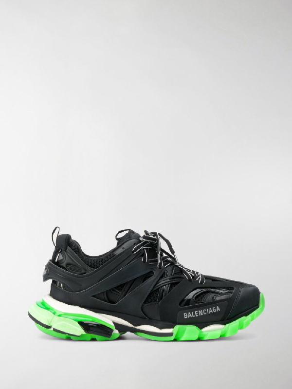 balenciaga track trainer black green