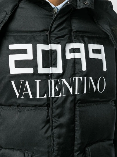 Shop Valentino Medium Down Jacket In Black