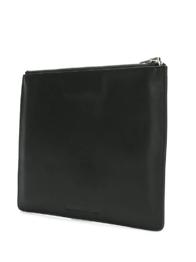 Shop Mcq By Alexander Mcqueen Logo Leather Clutch In Black