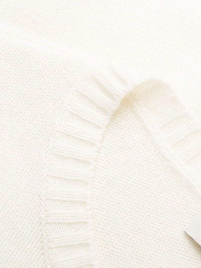 Shop Moncler Sweatshirt With Big Logo In White