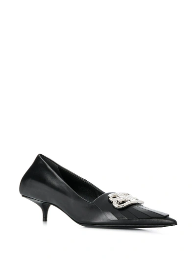 Shop Balenciaga Knife Pumps With Bb Logo In Black