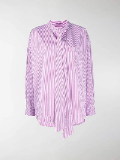 Shop Balenciaga New Swing Shirt In Violet