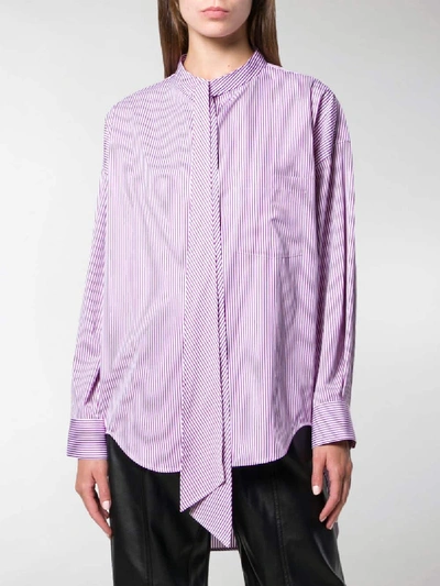 Shop Balenciaga New Swing Shirt In Violet