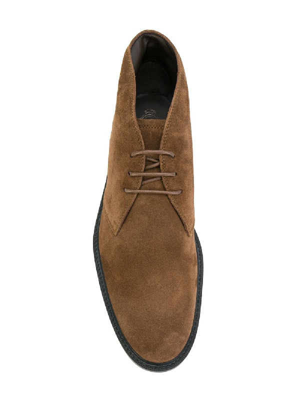 Tod's Ankle Boots Suede Logo Brown In S818 | ModeSens