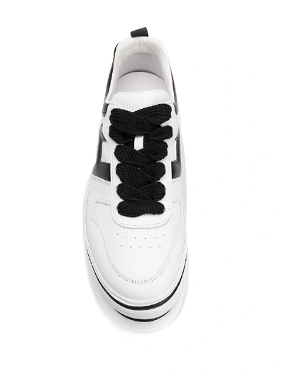 Shop Hogan Maxi H449 Sneakers In White