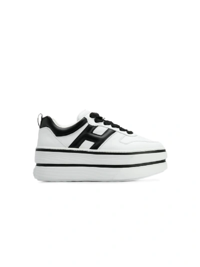 Shop Hogan Maxi H449 Sneakers In White