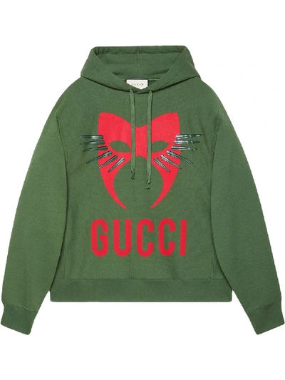 Shop Gucci Felpa In Cotone In Green