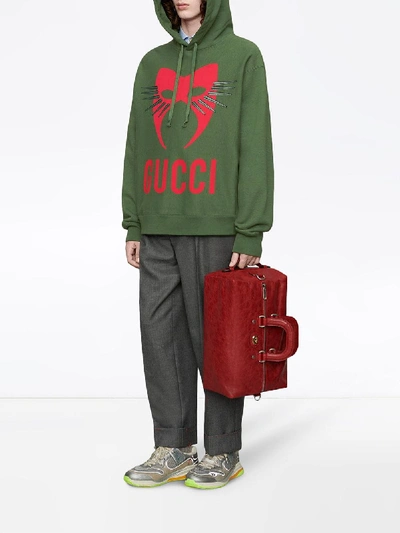 Shop Gucci Felpa In Cotone In Green