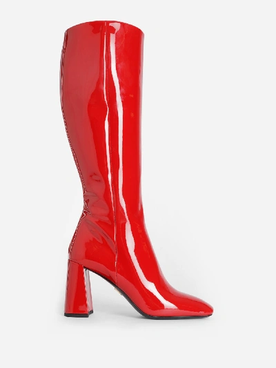 Shop Prada Boots In Red