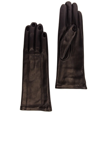 Shop Acne Studios Aimee Leather Gloves In Black