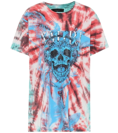 Shop Amiri Tie-dye Printed Cotton T-shirt In Multicoloured