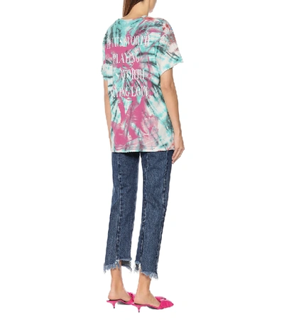 Shop Amiri Tie-dye Printed Cotton T-shirt In Multicoloured