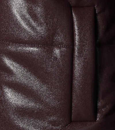 Shop Nanushka Hide Faux Leather Puffer Jacket In Purple