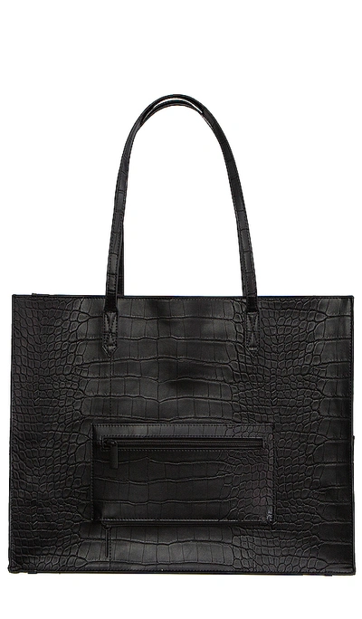 Shop Beis The Large Work Tote In Black Croc