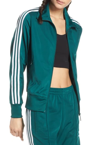 Shop Adidas Originals Firebird Recycled Tricot Track Jacket In Noble Green