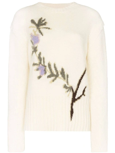 Shop Jacquemus Rosemary Floral-intarsia Sweater
