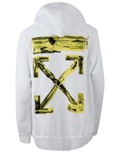 Shop Off-white Acrylic Paint Arrows Hoodie White