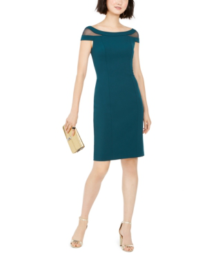 vince camuto off the shoulder sheath dress