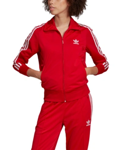 Shop Adidas Originals Adicolor Firebird Track Jacket In Scarlet