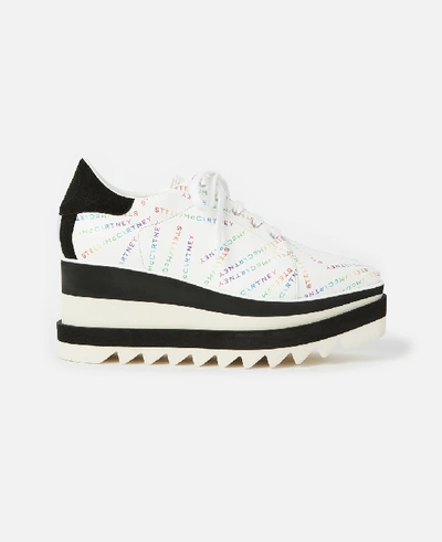 Shop Stella Mccartney Rainbow Elyse Monogram Shoes In Off White