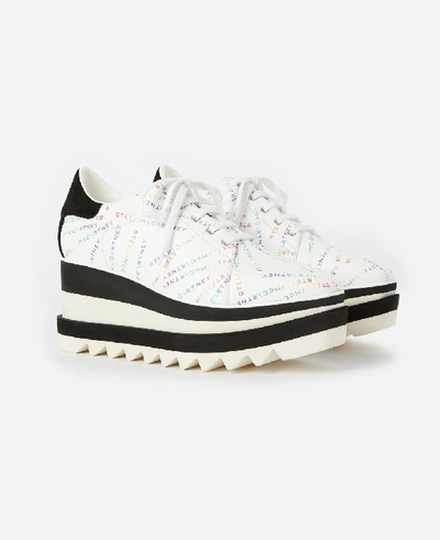 Shop Stella Mccartney Rainbow Elyse Monogram Shoes In Off White