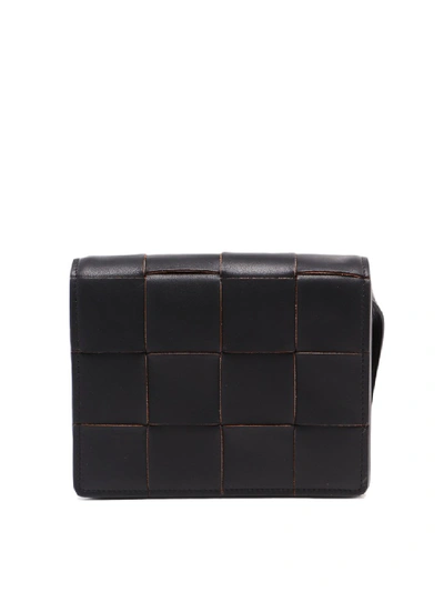 Shop Bottega Veneta Woven Nappa Cross Body Bag In Black