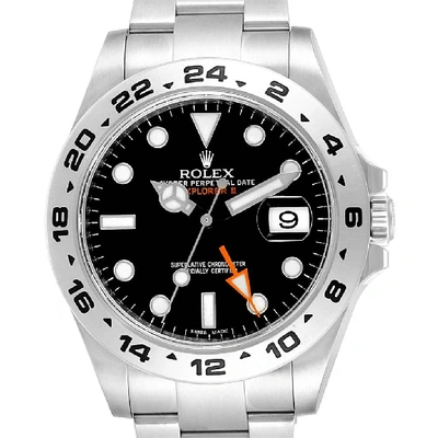 Shop Rolex Explorer Ii 42 Black Dial Orange Hand Mens Watch 216570