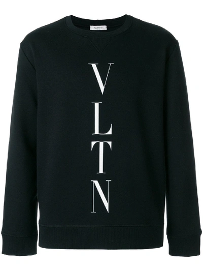 Shop Valentino Black Men's Vltn Sweatshirt