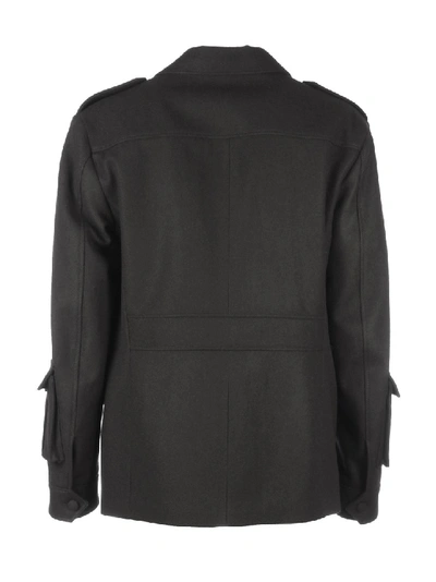 Shop Prada Wool Jacket In Black
