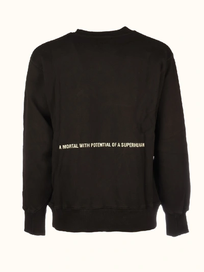 Shop Ambush Printed Cotton Sweatshirt In Black