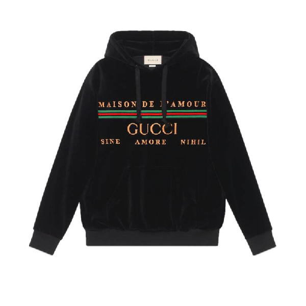 gucci velvet hoodie