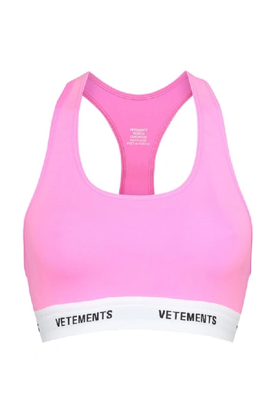 Shop Vetements Sports Top In Purple