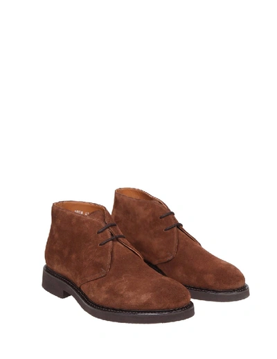 Shop Doucal's Suede Ankle Boot In Brown